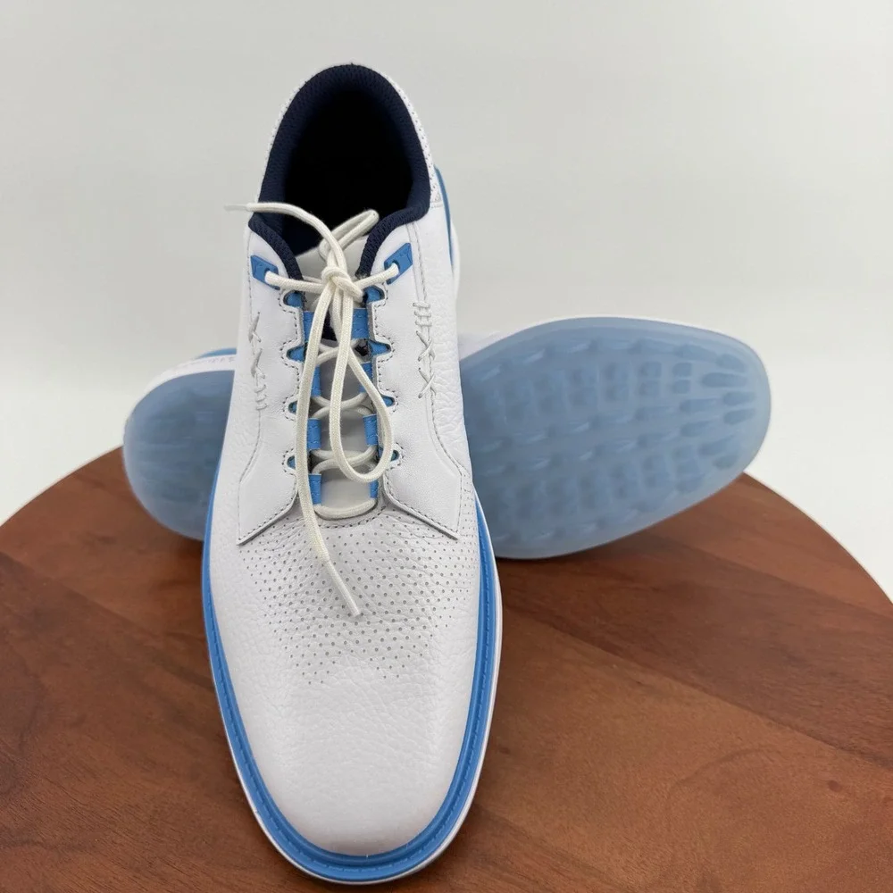 Nike Jordan ADG 5 Leather Golf Shoes Mens White University Blue FQ6642-104 10.5